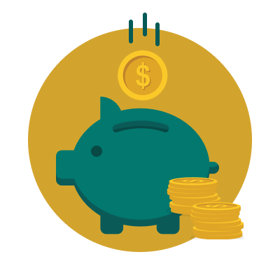 401(k) icon with gold background
